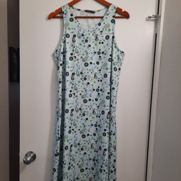 Noracora Blue/Green Dress, Size M - Picture 1 of 4